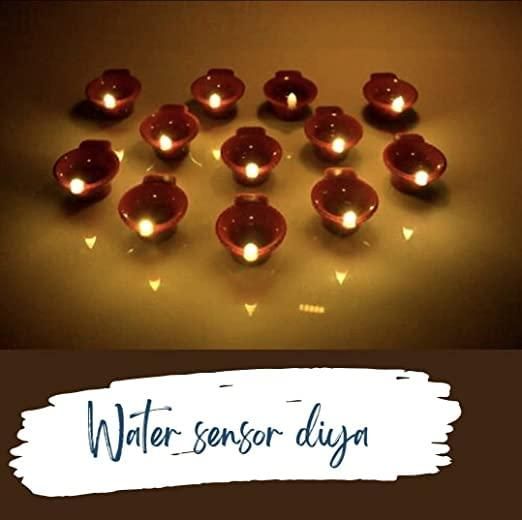 LED Light Water Sensor Diyas Plastic with, Ambient Lights, (Pack of 6/12/18/24)